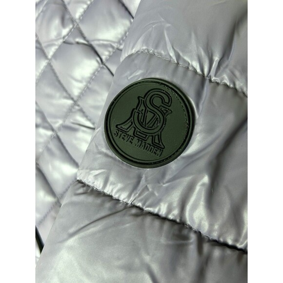 Steve Madden‎ Womens Large Lavender Puffer Faux Fur Lining NWT Jacket - Picture 15 of 15